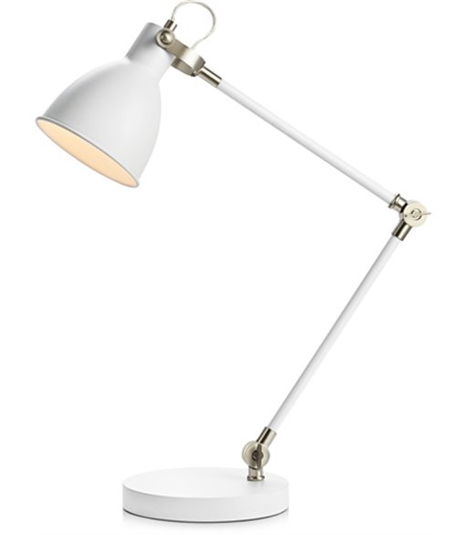 Markslöjd House hvid/stål skrivebordslampe