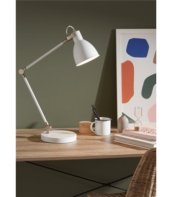 Markslöjd House hvid/stål skrivebordslampe