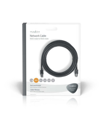 Kat 6 kabel 15m (sort)