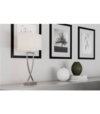 By Rydéns Omega 52 hvid/krom bordlampe