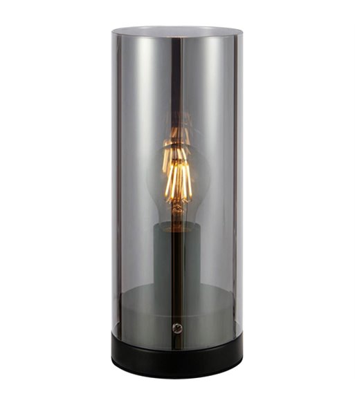Markslöjd  Post sort/røgfarvet bordlampe