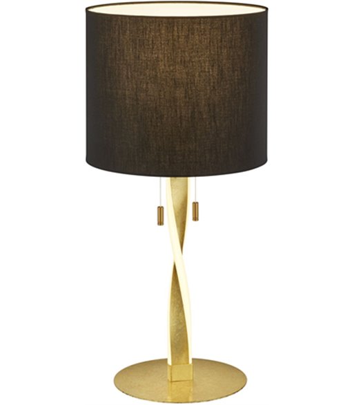 TRIO Nandor sort/guld bordlampe