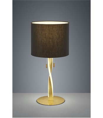 TRIO Nandor sort/guld bordlampe