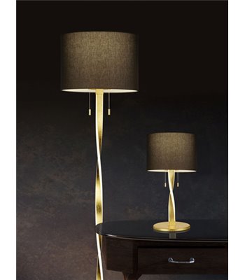 TRIO Nandor sort/guld bordlampe