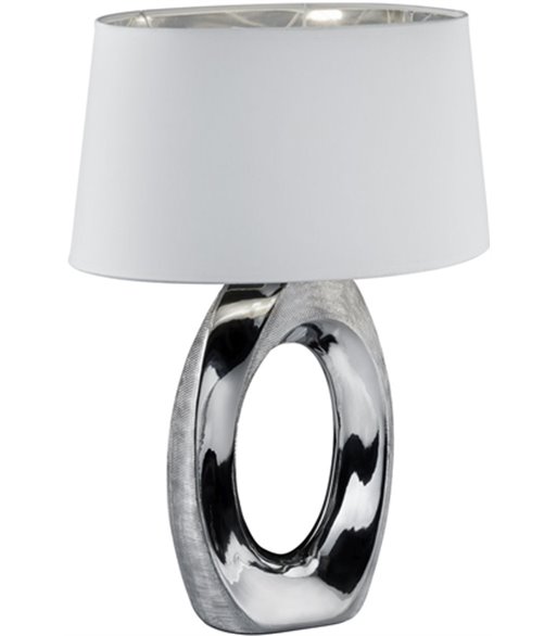 Reality Taba sølv/hvid bordlampe