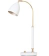 Belid Deluxe hvid/messing bordlampe