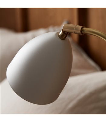 Belid Deluxe hvid/messing bordlampe