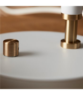 Belid Deluxe hvid/messing bordlampe