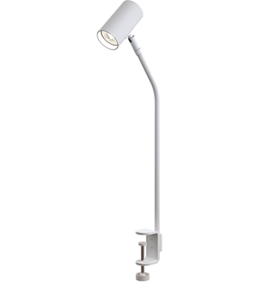 Belid Tyson hvid bordlampe m/bordklemme