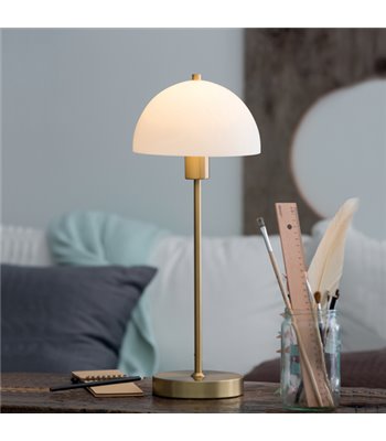 Herstal Vienda messing/hvid bordlampe
