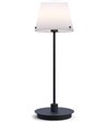 Herstal Gil il Grande sort/opal glas bordlampe