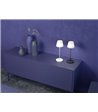 Herstal Gil il Grande sort/opal glas bordlampe