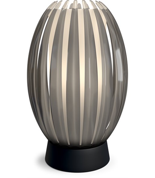 Herstal Tentacle M sort/røgfarvet bordlampe