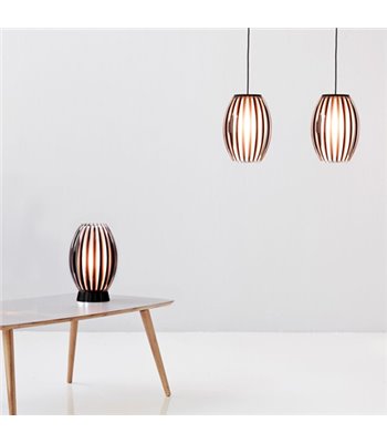 Herstal Tentacle M sort/røgfarvet bordlampe