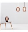 Herstal Tentacle M sort/røgfarvet bordlampe