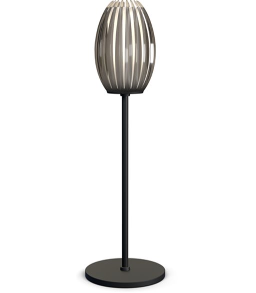 Herstal Tentacle sort/røgfarvet bordlampe