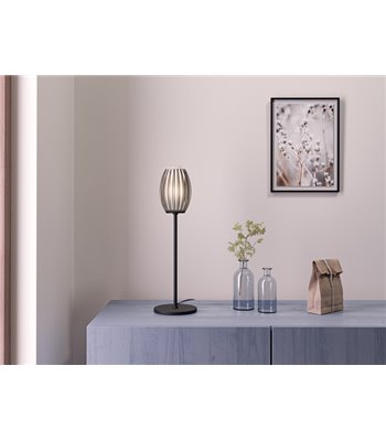 Herstal Tentacle sort/røgfarvet bordlampe
