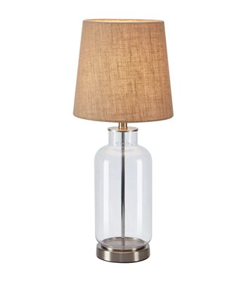 Markslöjd Costero steel/clear natural bordlampe