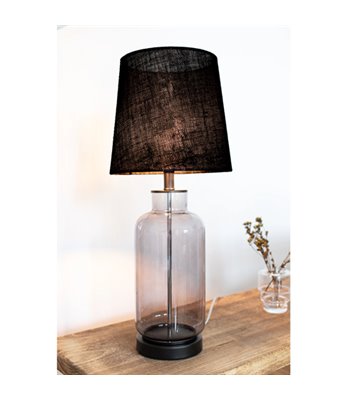 Markslöjd Costero steel/smoke black bordlampe
