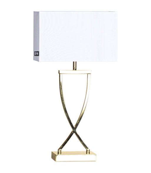 By Rydéns Omega 52 hvid/messing bordlampe