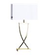 By Rydéns Omega 52 hvid/messing bordlampe