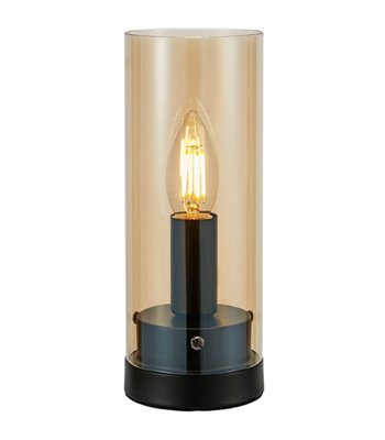 Markslöjd Post sort/amber bordlampe