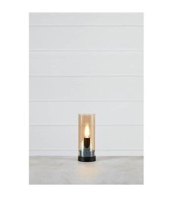 Markslöjd Post sort/amber bordlampe