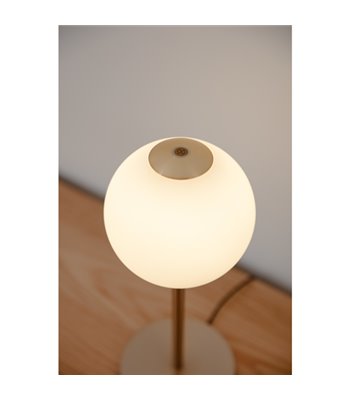 UMAGE Audrey messing/opal bordlampe