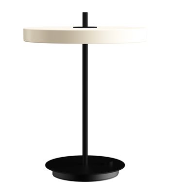 UMAGE Asteria Pearl White - black base bordlampe