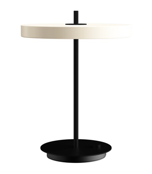 UMAGE Asteria Pearl White - black base bordlampe