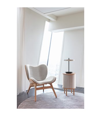 UMAGE Asteria Pearl White - black base bordlampe