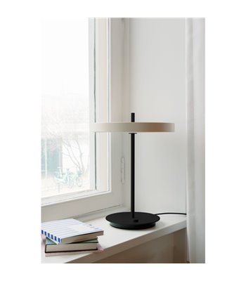 UMAGE Asteria Pearl White - black base bordlampe