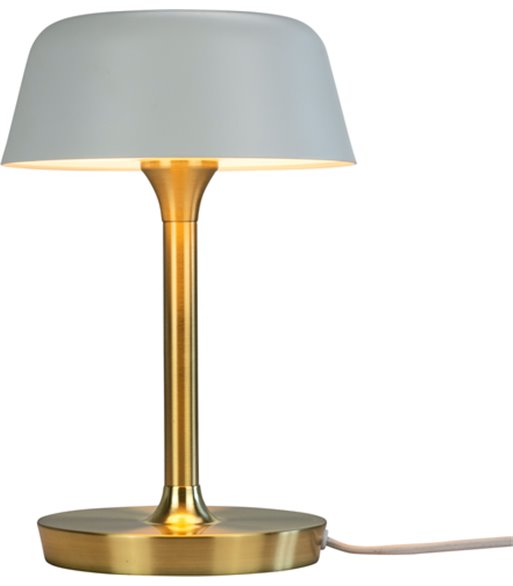 Dyberg Larsen Valencia hvid/messing bordlampe - Bordlampe