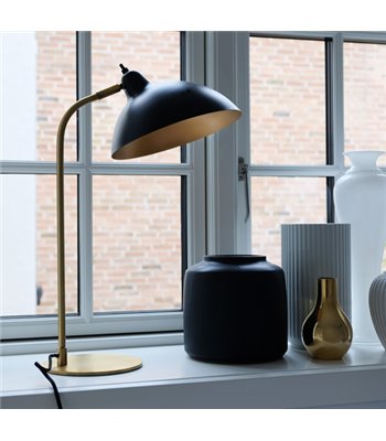 Dyberg Larsen Futura sort/messing bordlampe