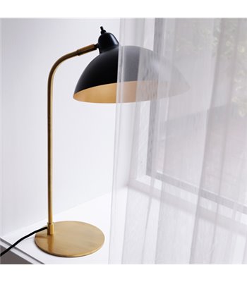 Dyberg Larsen Futura sort/messing bordlampe