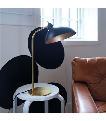 Dyberg Larsen Futura sort/messing bordlampe