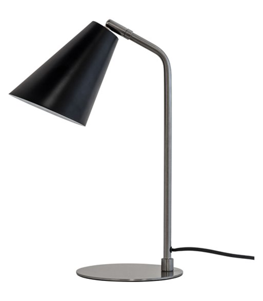 Dyberg Larsen Oswald sort/stål bordlampe