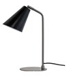 Dyberg Larsen Oswald sort/stål bordlampe