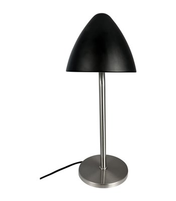 Dyberg Larsen Oulu sort/børstet stål bordlampe
