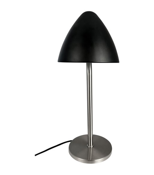 Dyberg Larsen Oulu sort/børstet stål bordlampe
