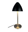 Dyberg Larsen Oulu sort/børstet stål bordlampe