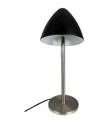 Dyberg Larsen Oulu sort/børstet stål bordlampe