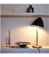 Dyberg Larsen Oulu sort/børstet stål bordlampe