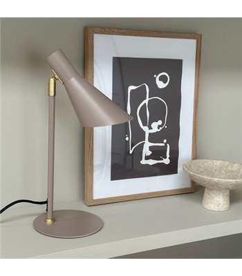 Dyberg Larsen DL12 beige/messing mini bordlampe