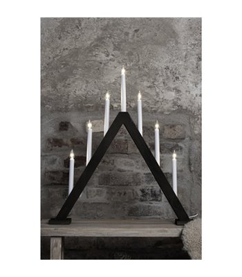 Markslöjd Ariele 7-arm mørk træ adventsstage