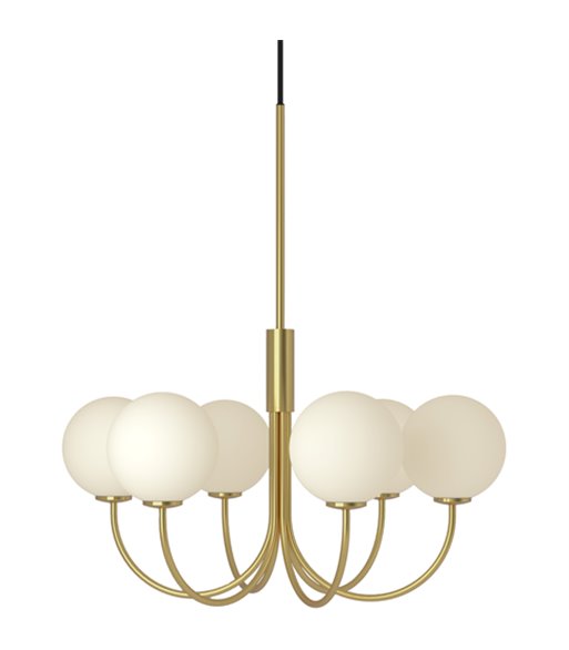 Herstal Ballon 6 satin brass lysekrone