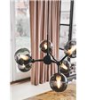 Halo Design Atom Ø45 sort/røgfarvet lysekrone