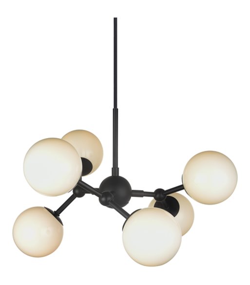 Halo Design Atom Ø45 sort/opal lysekrone
