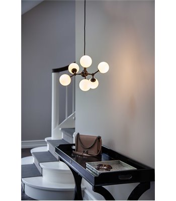 Halo Design Atom Ø45 sort/opal lysekrone