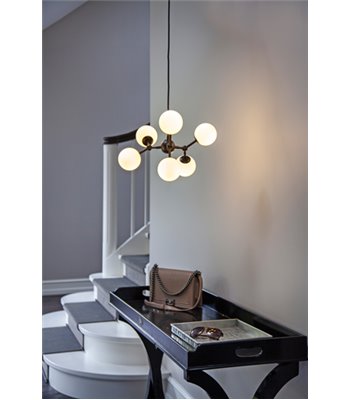 Halo Design Atom Ø45 sort/opal lysekrone